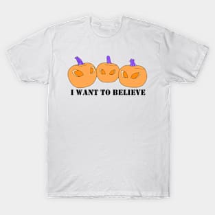 I Want to Believe Alien Pumpkins T-Shirt